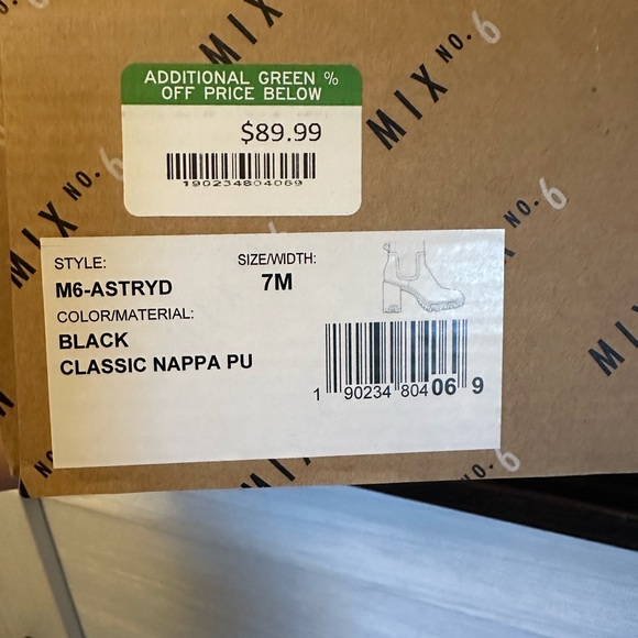 Mix No 6 Black Booties Size 7 - Picture 5 of 5